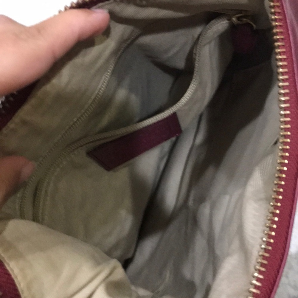 Coach Burgundy Crossbody Hobo Bag - Picture 5 of 7